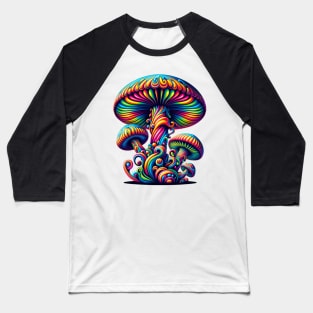 Psychadelic Mushroom Baseball T-Shirt
